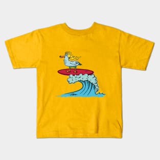 Surfing Bird Kids T-Shirt